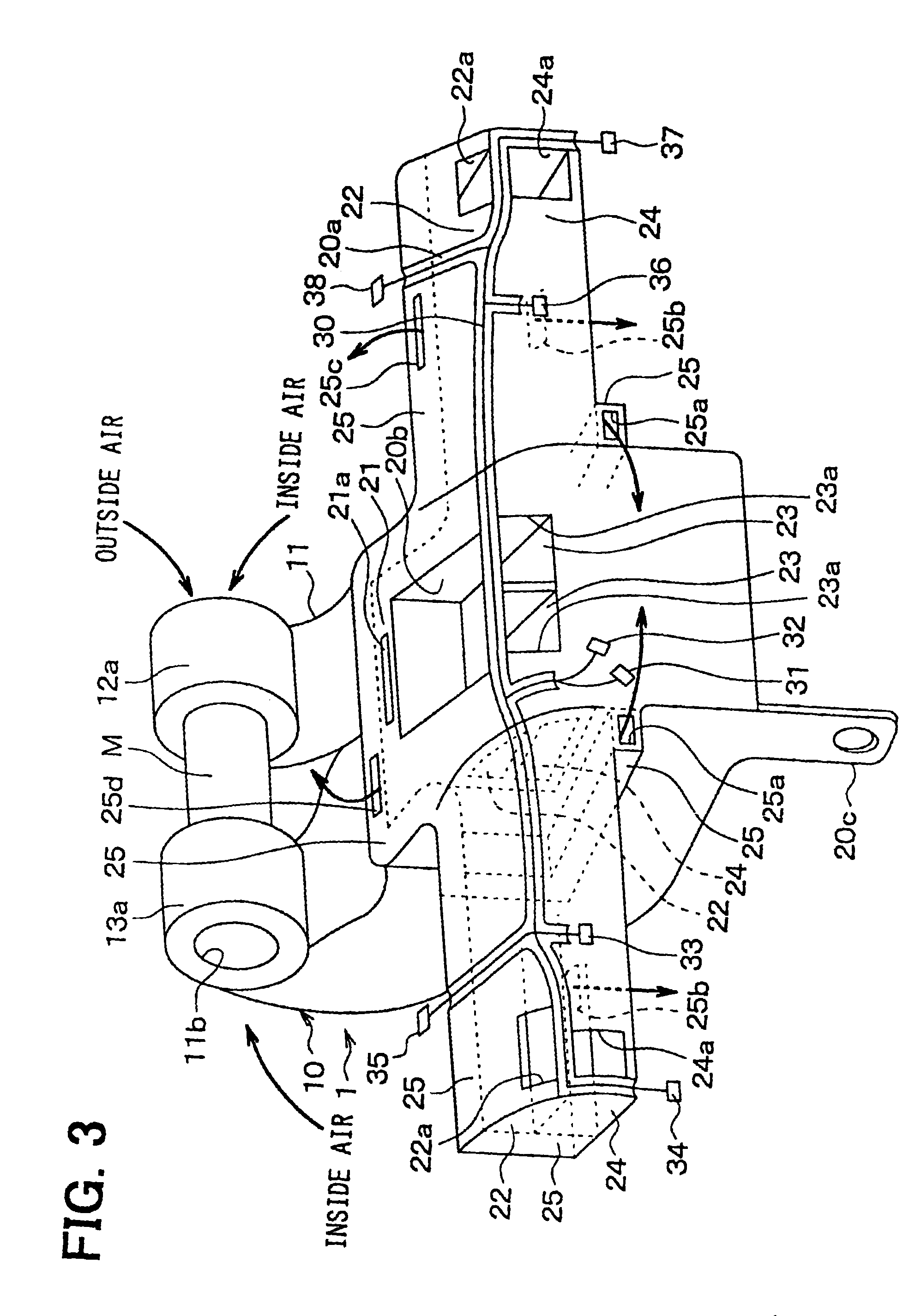 Cooling structure for cooling vehicle electronic unit