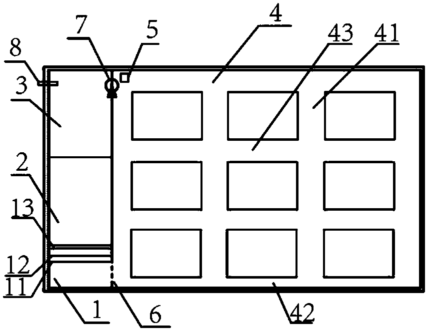 Ecological breeding pond for shrimp and vegetable crop rotation