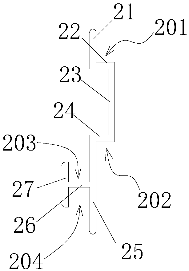 Installation structure of wallboard