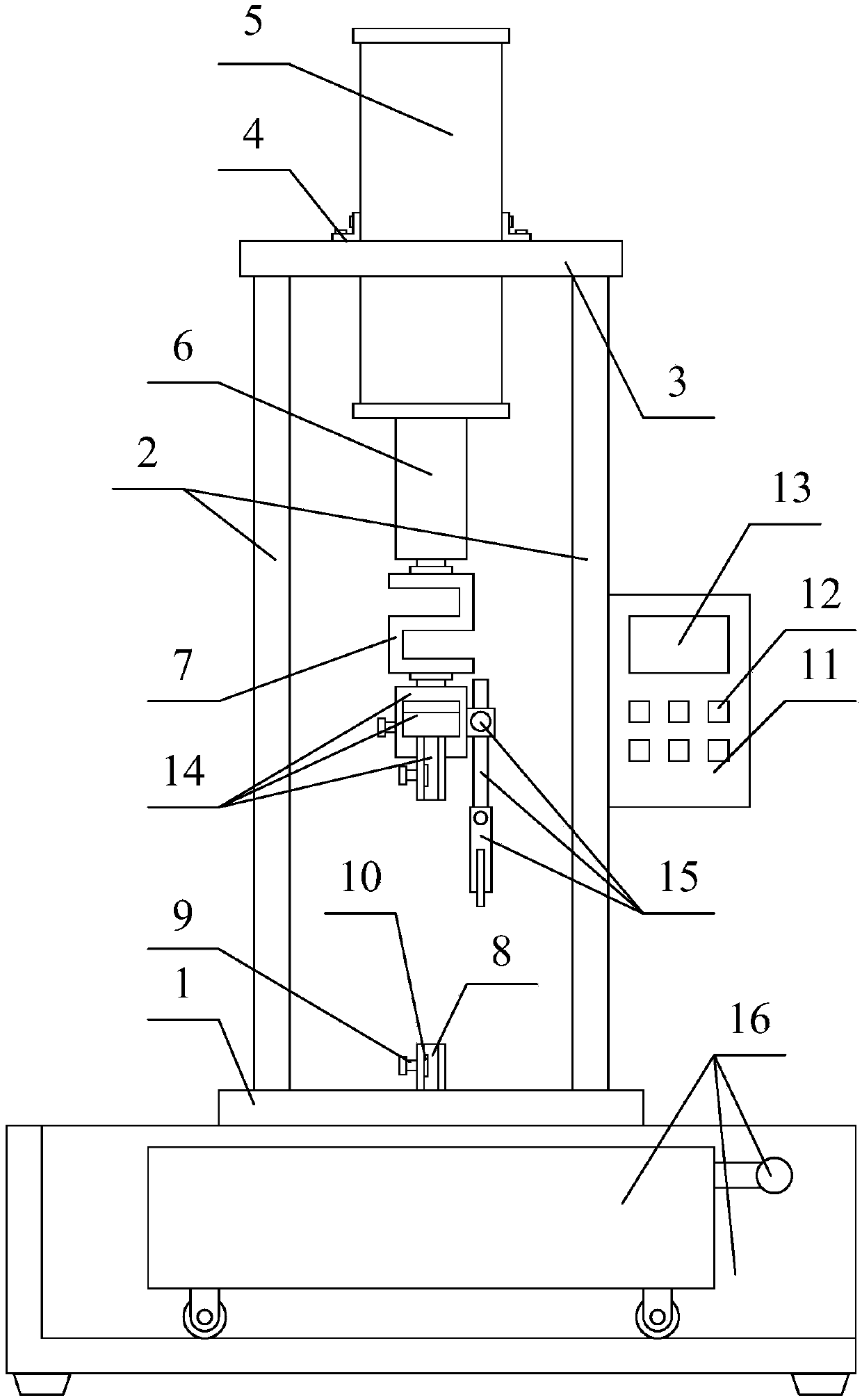 Tensile strength detection device for protecting film