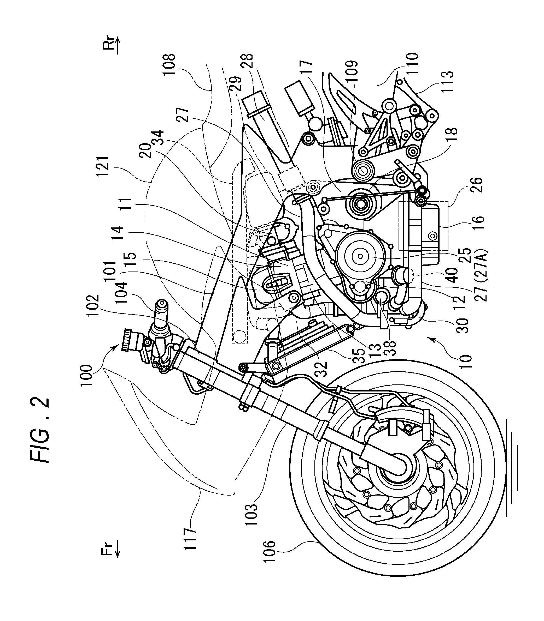 Motorcycle with turbocharger