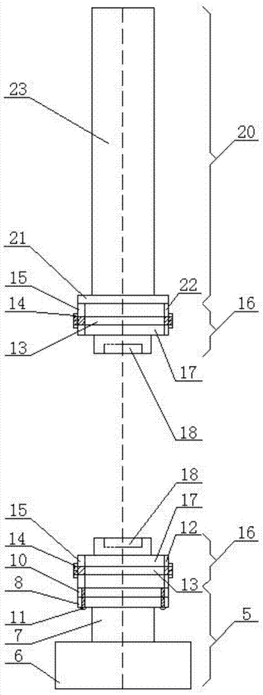 Asphalt mortar forming, measuring device and test method for dynamic shear parameters of asphalt mortar