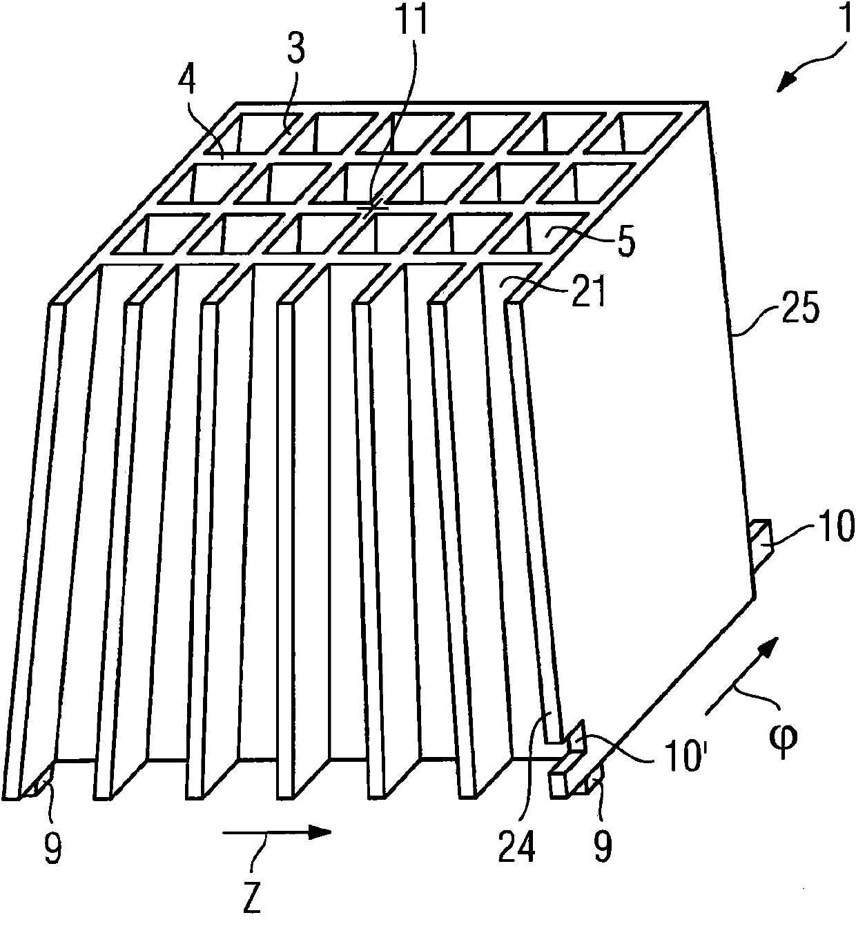 Method for producing a 2D collimator element and 2D collimator element