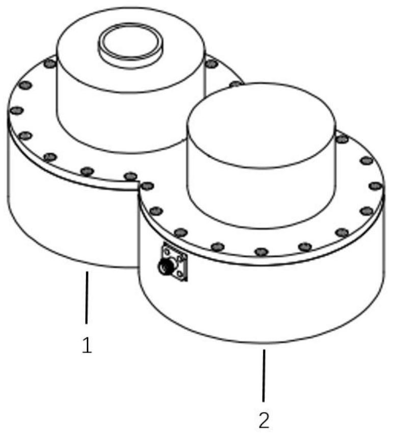 A double-entry resonant cavity online measuring device for measuring grain moisture content