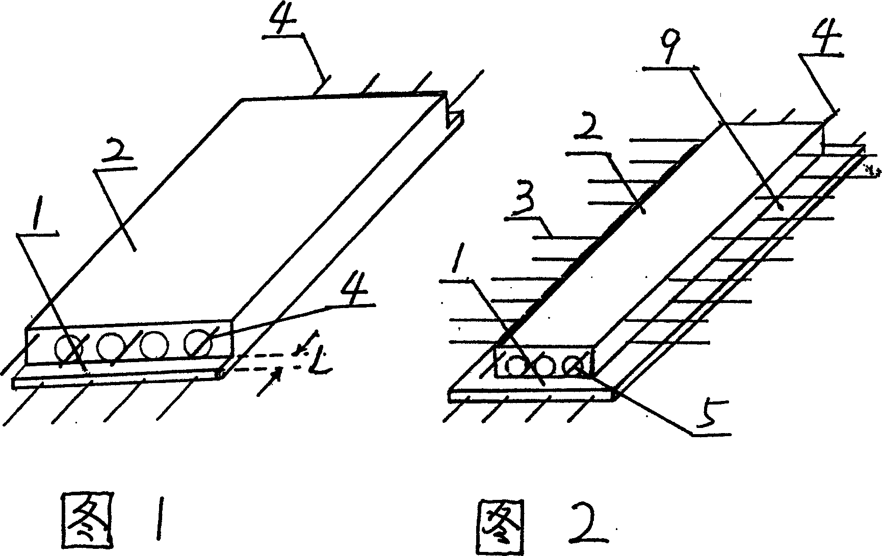 Hollow prefabricated steel bar reinforced concrete boards