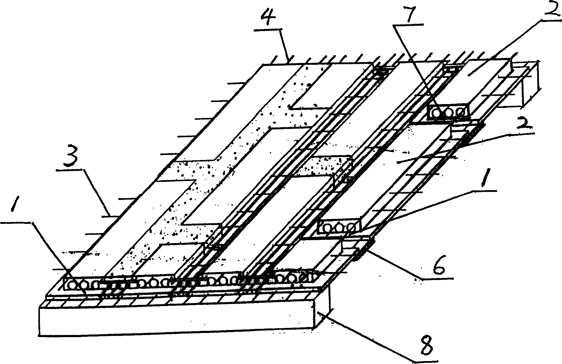 Hollow prefabricated steel bar reinforced concrete boards