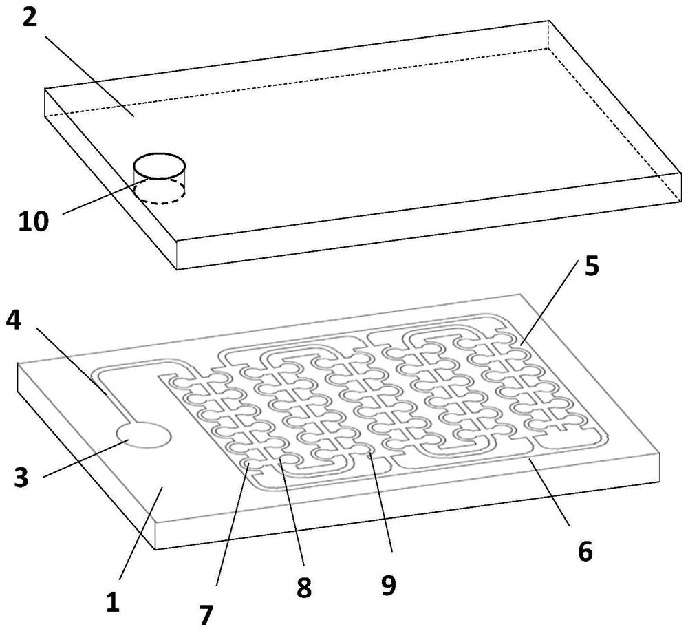 Nucleic acid multiple detection micro-fluidic chip capable of realizing automatic sample feeding