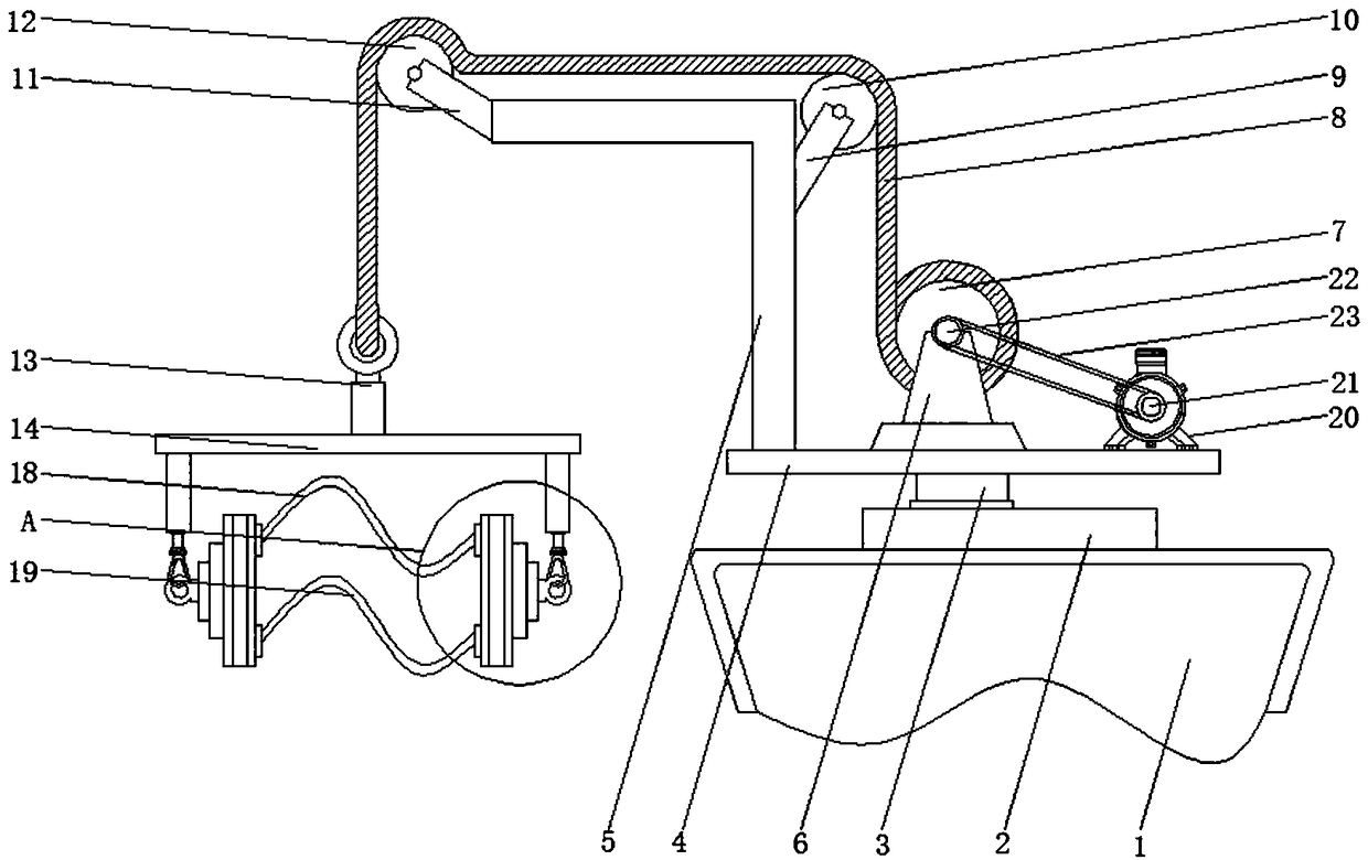 Safe fishing and hoisting device for maritime searching and rescuing