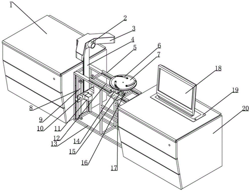 Multifunctional curved-surface physical evidence image flattening instrument