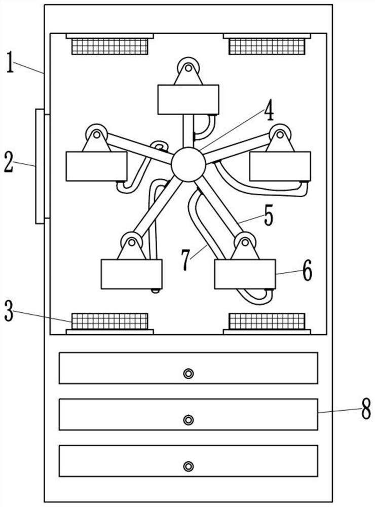 Anti-pollution appliance containing device for blood transfusion department