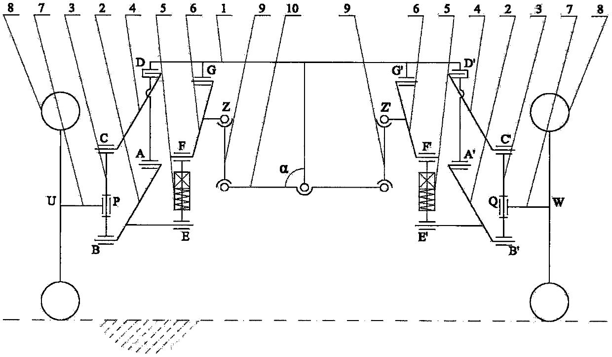 Vehicle steering-rolling linkage device and active rolling vehicle