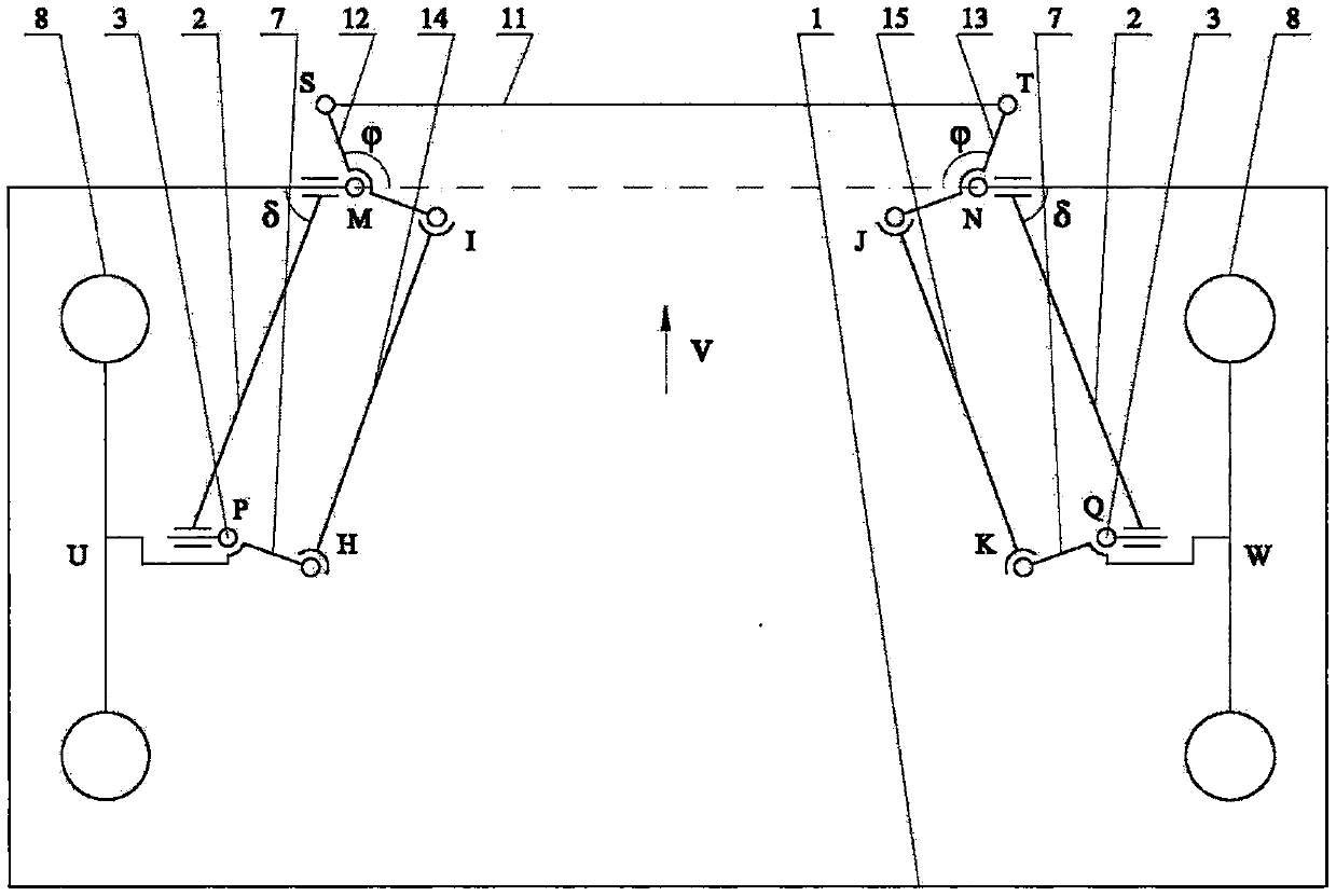 Vehicle steering-rolling linkage device and active rolling vehicle