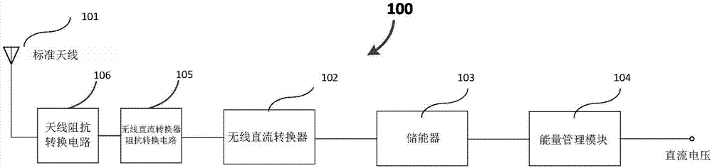 Wireless energy collecting device