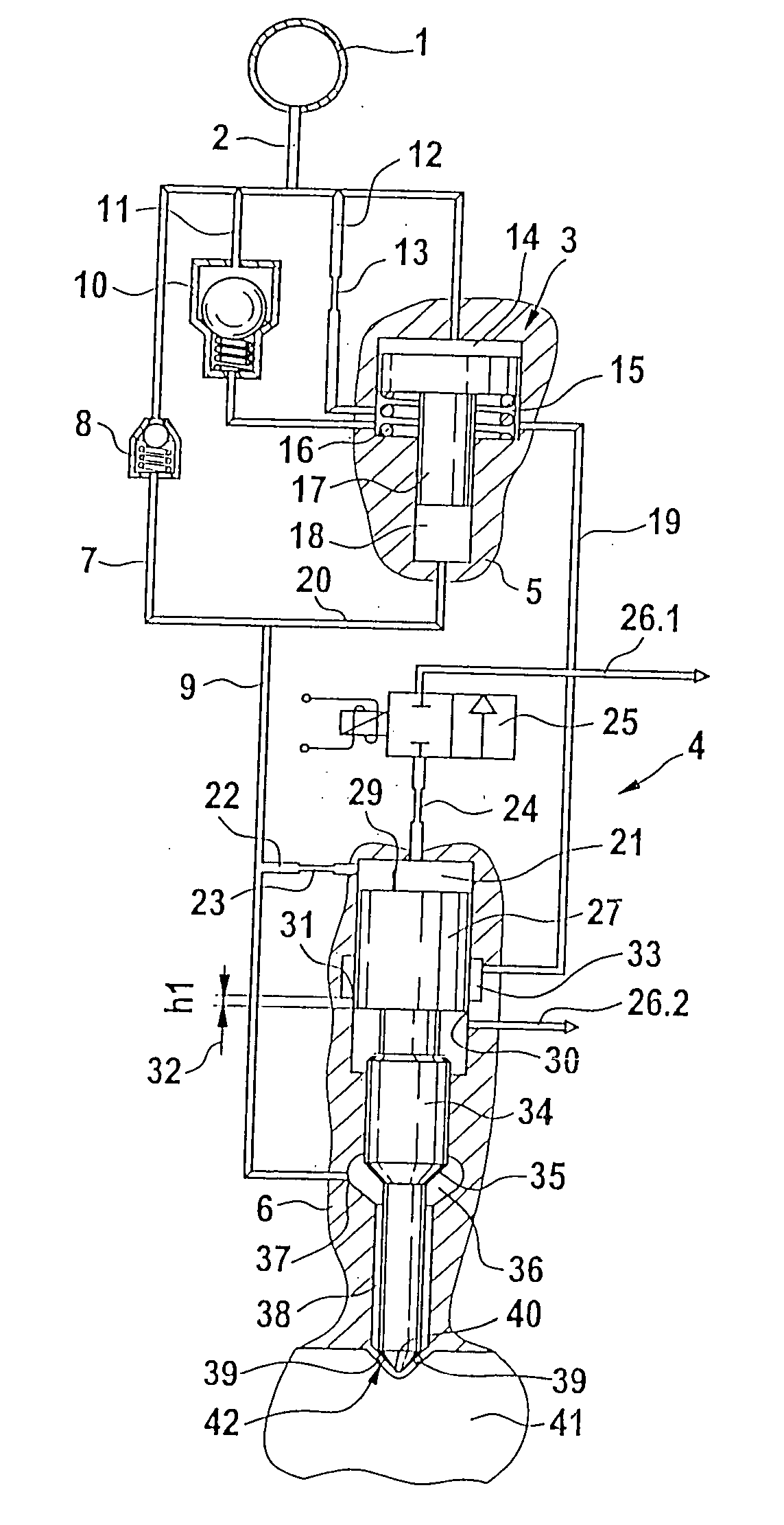 Control of a pressure exchanger by displacement of an injection valve member