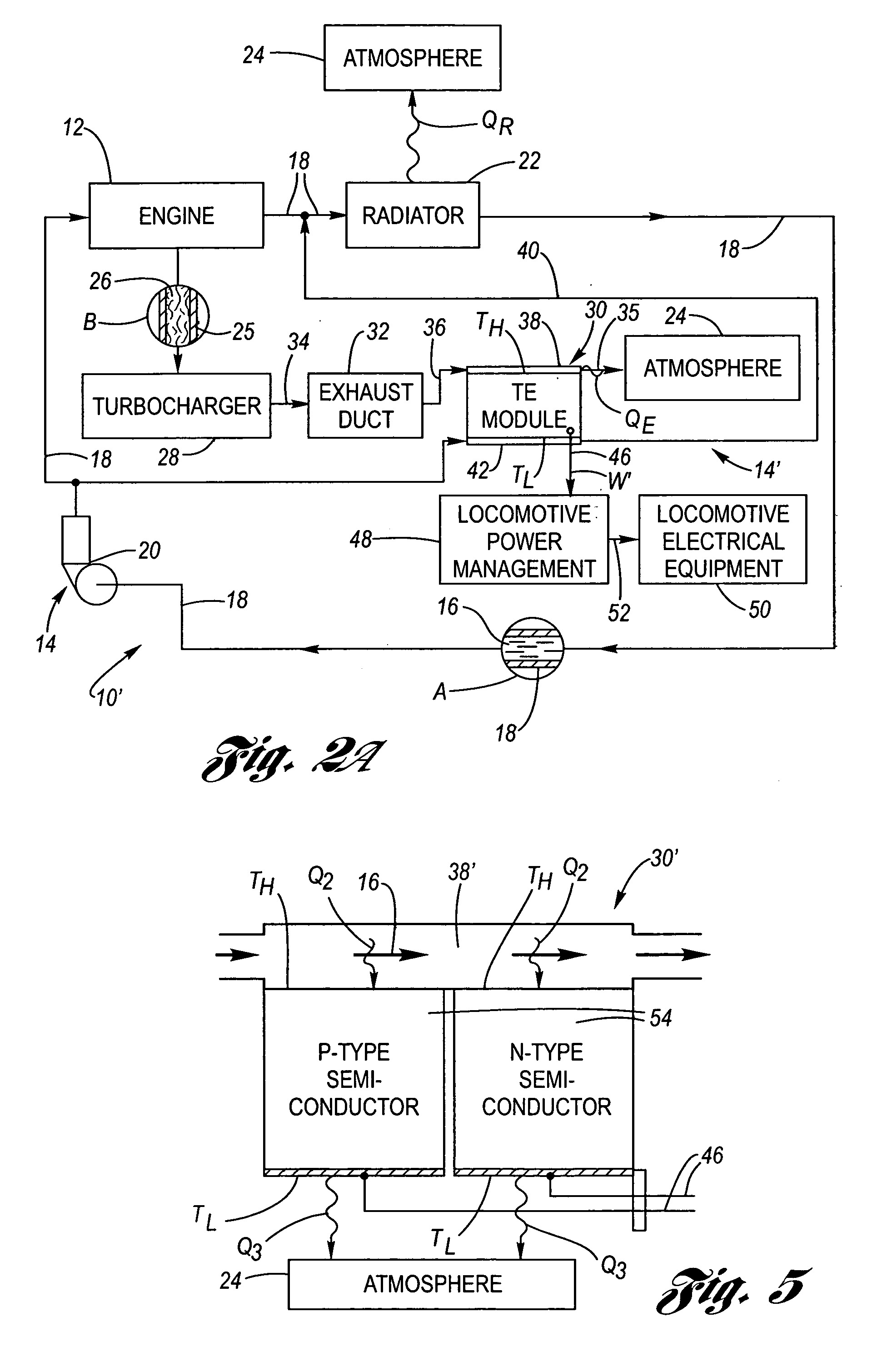 Diesel-electric locomotive engine waste heat recovery system