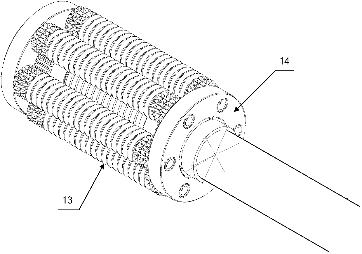 Long nut reverse planet pin roller lead screw