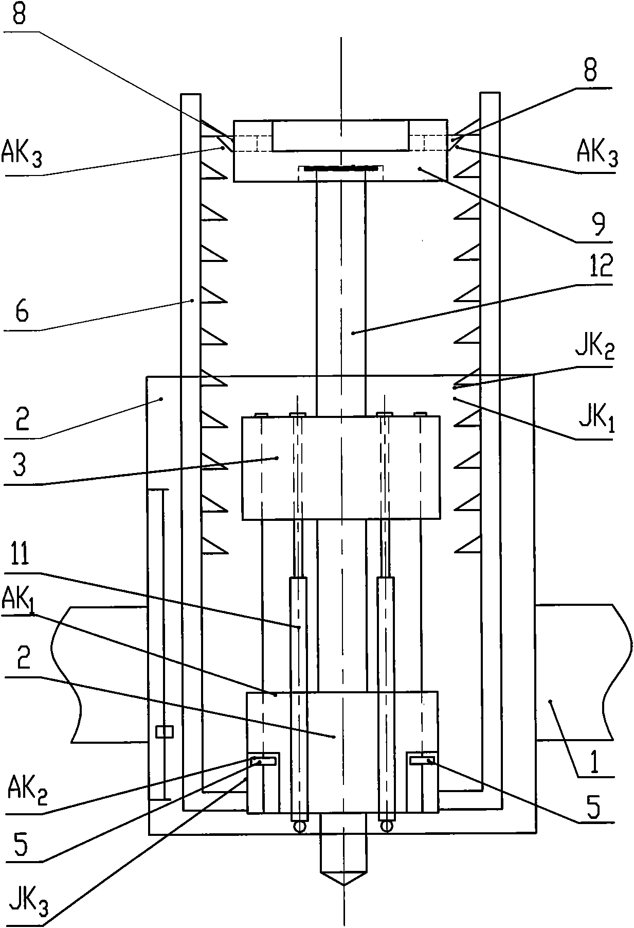 Push-pull-type hydraulic power pile-sinking machine