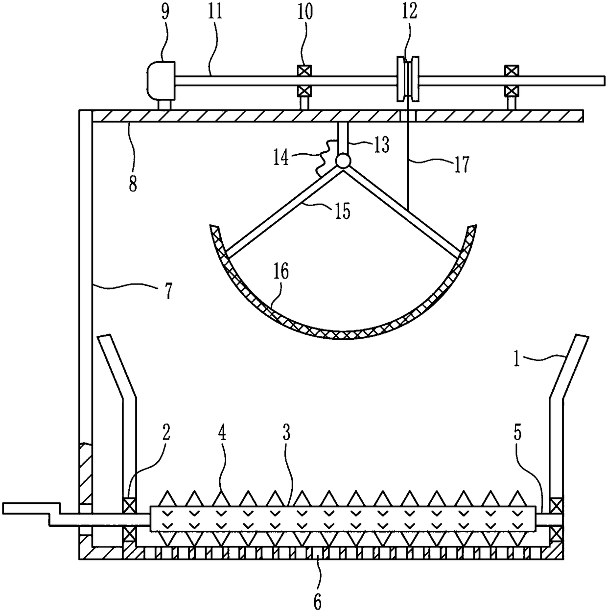 Cement block dissolving device for preparing concrete