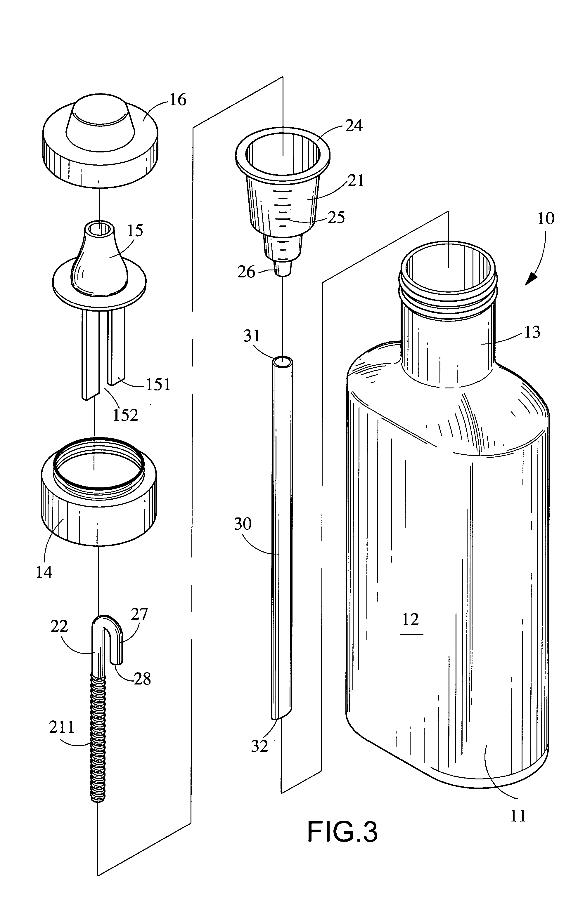 Bottle with constant liquid pouring device