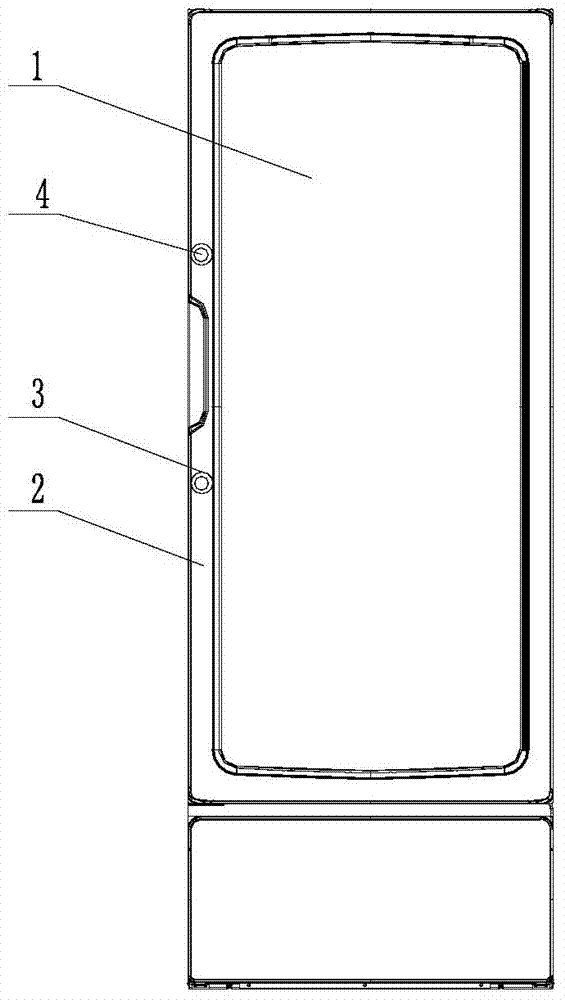 Electromagnetic control door of display cabinet