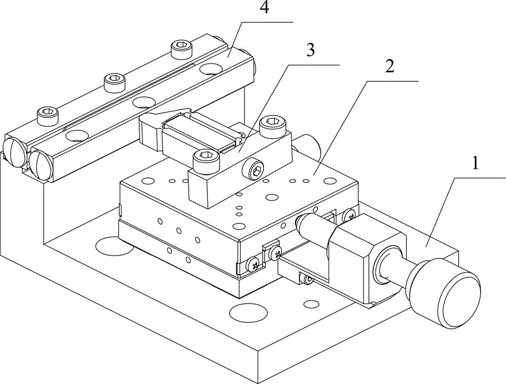 Oblique-trapezoid motion transfer type precise piezoelectric stick-slip linear motor and driving method thereof