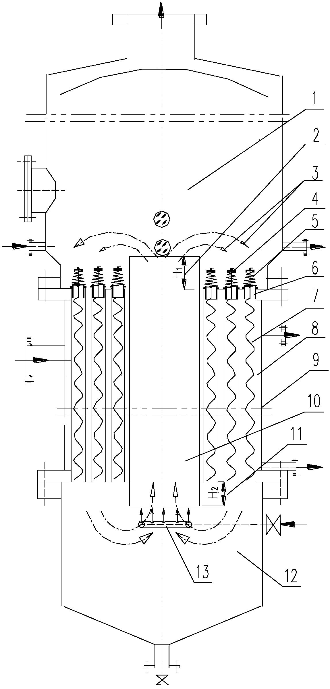 Surfing cleaning type reverse nature circular evaporator