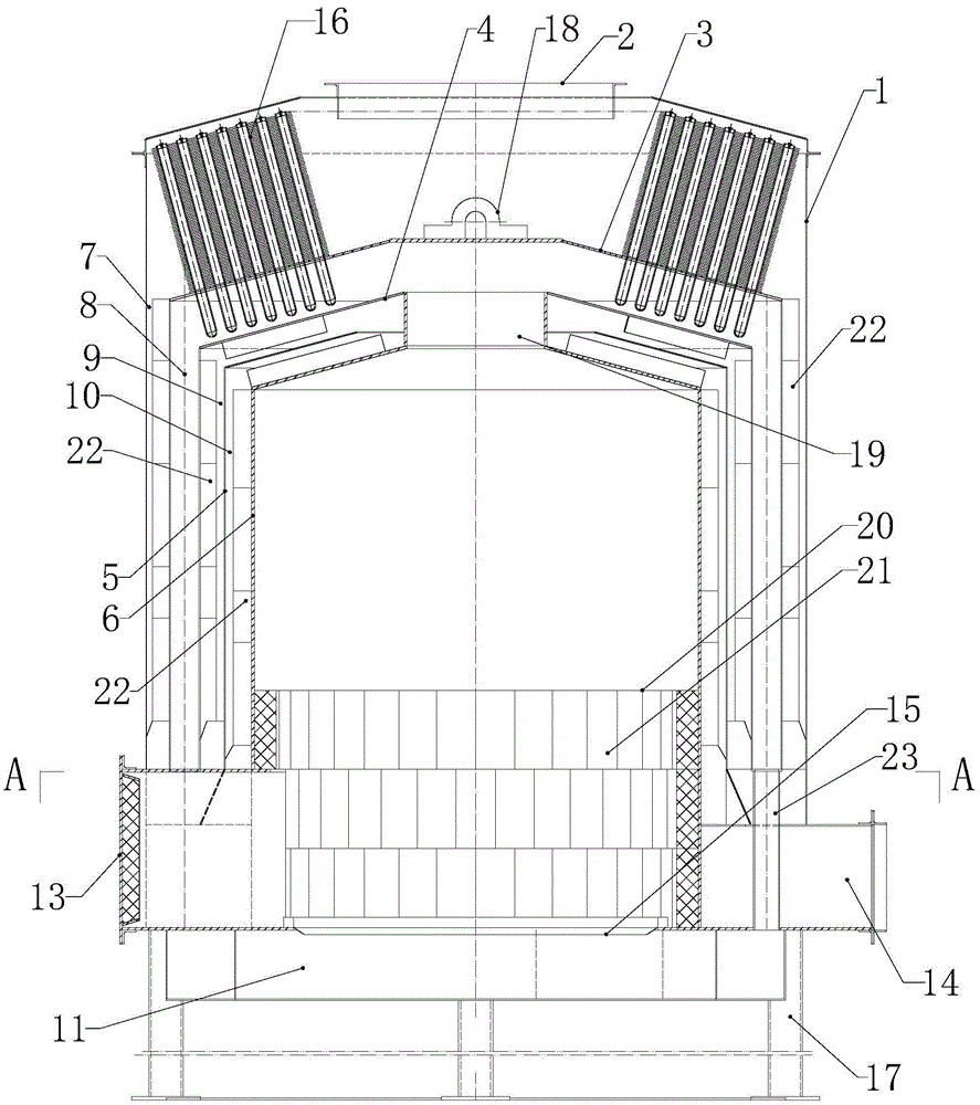 Multi-fuel indirect heating hot air stove with heat pipes