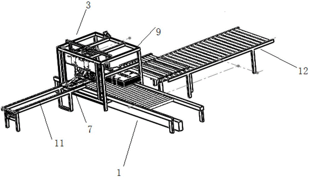 Automatic packing belt cutting and box feeding system