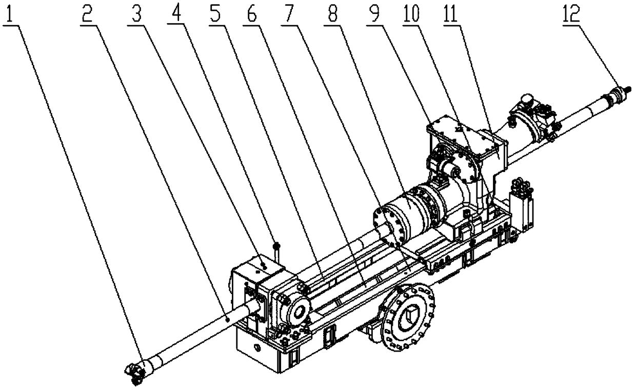 Device and method capable of measuring drilling depth of hydraulic drill carriage