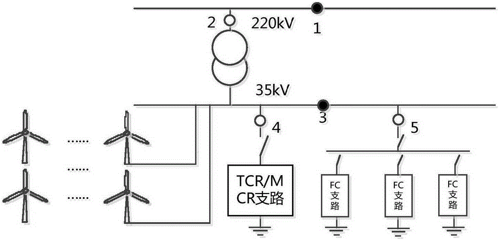 Grid-connected performance test method for wind power plant reactive power compensation device