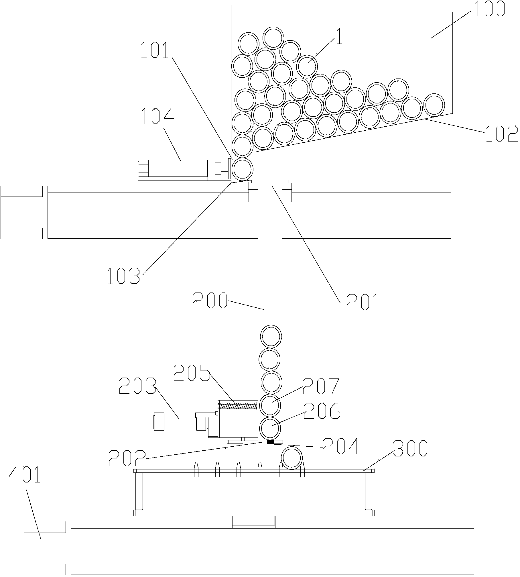 Automatic rowing device of combined fireworks