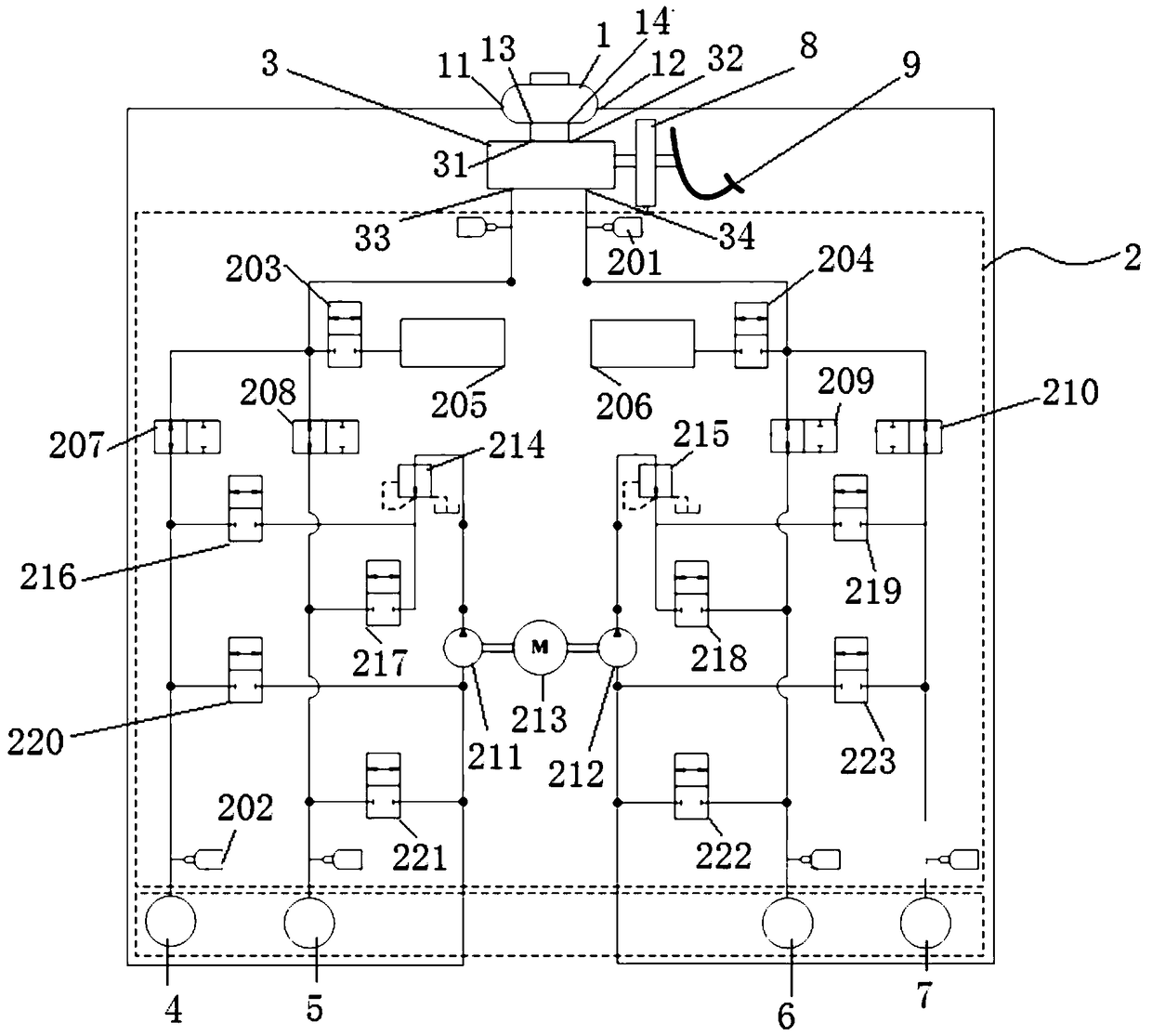 A hydraulic braking force adjustment device for an electric drive vehicle