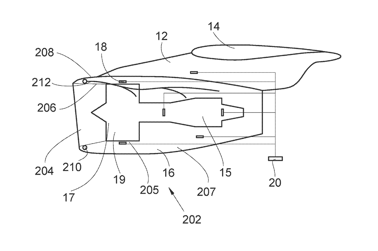 Aircraft propulsion system having at least one anti-fire tank