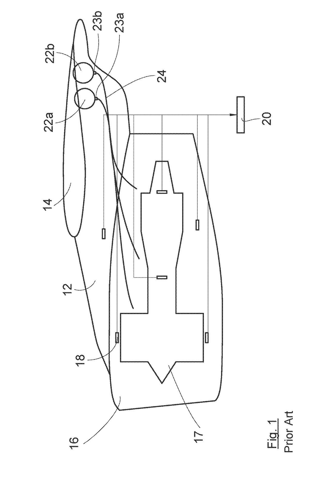 Aircraft propulsion system having at least one anti-fire tank