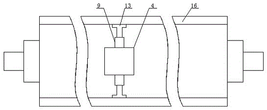 A device for correcting the flexible deformation of the rotating roller body with a balancing device