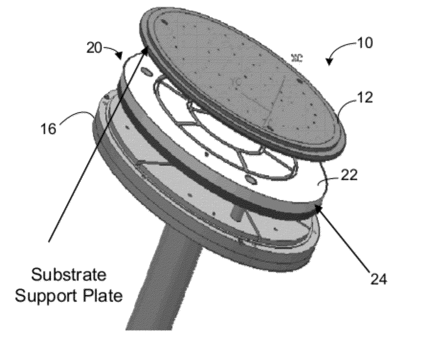 Wafer profile modification through hot/cold temperature zones on pedestal for semiconductor manufacturing equipment