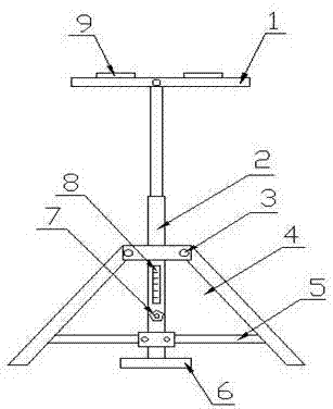 Building formwork supporting device convenient to transport and use