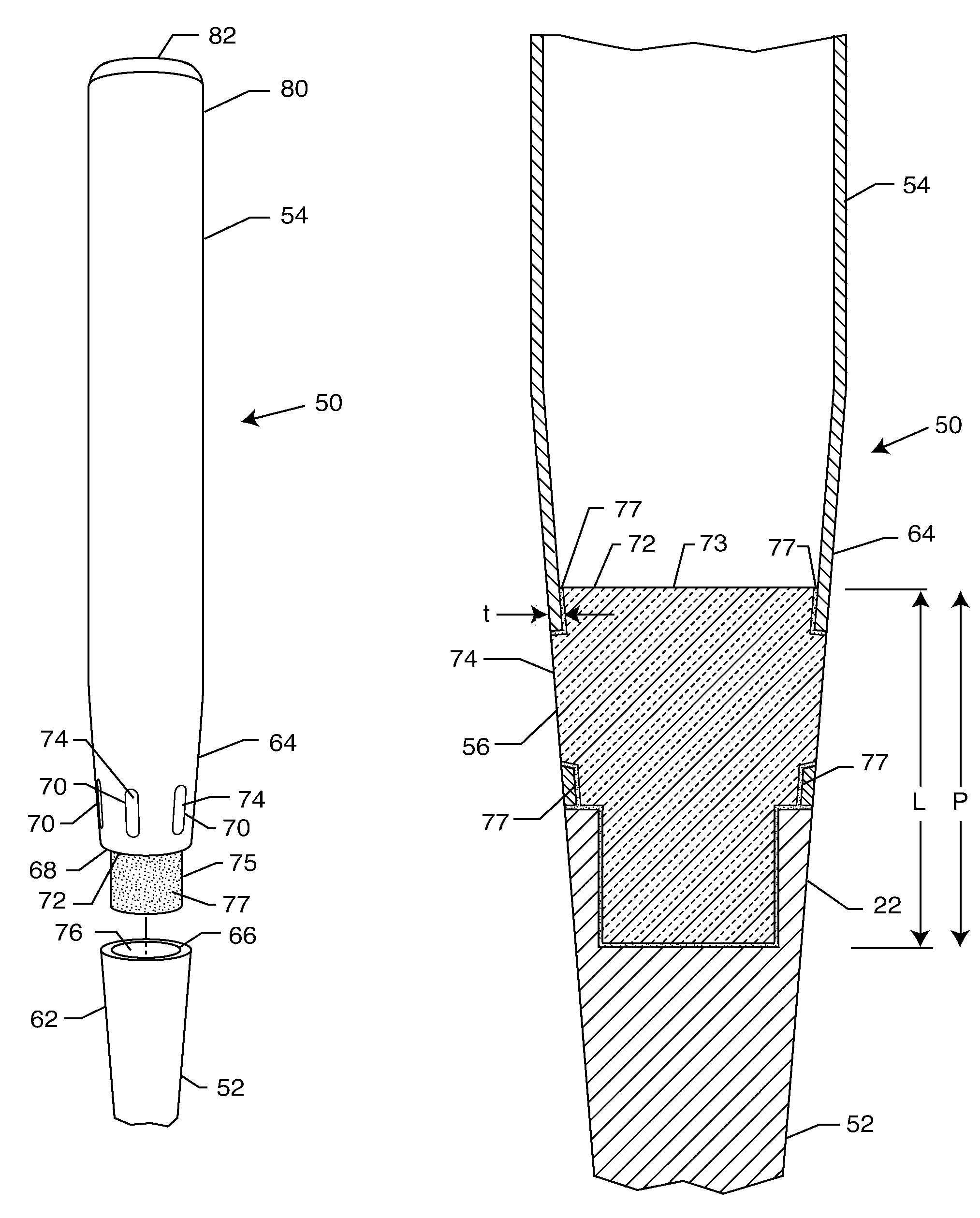 Multi-component bat and assembly process