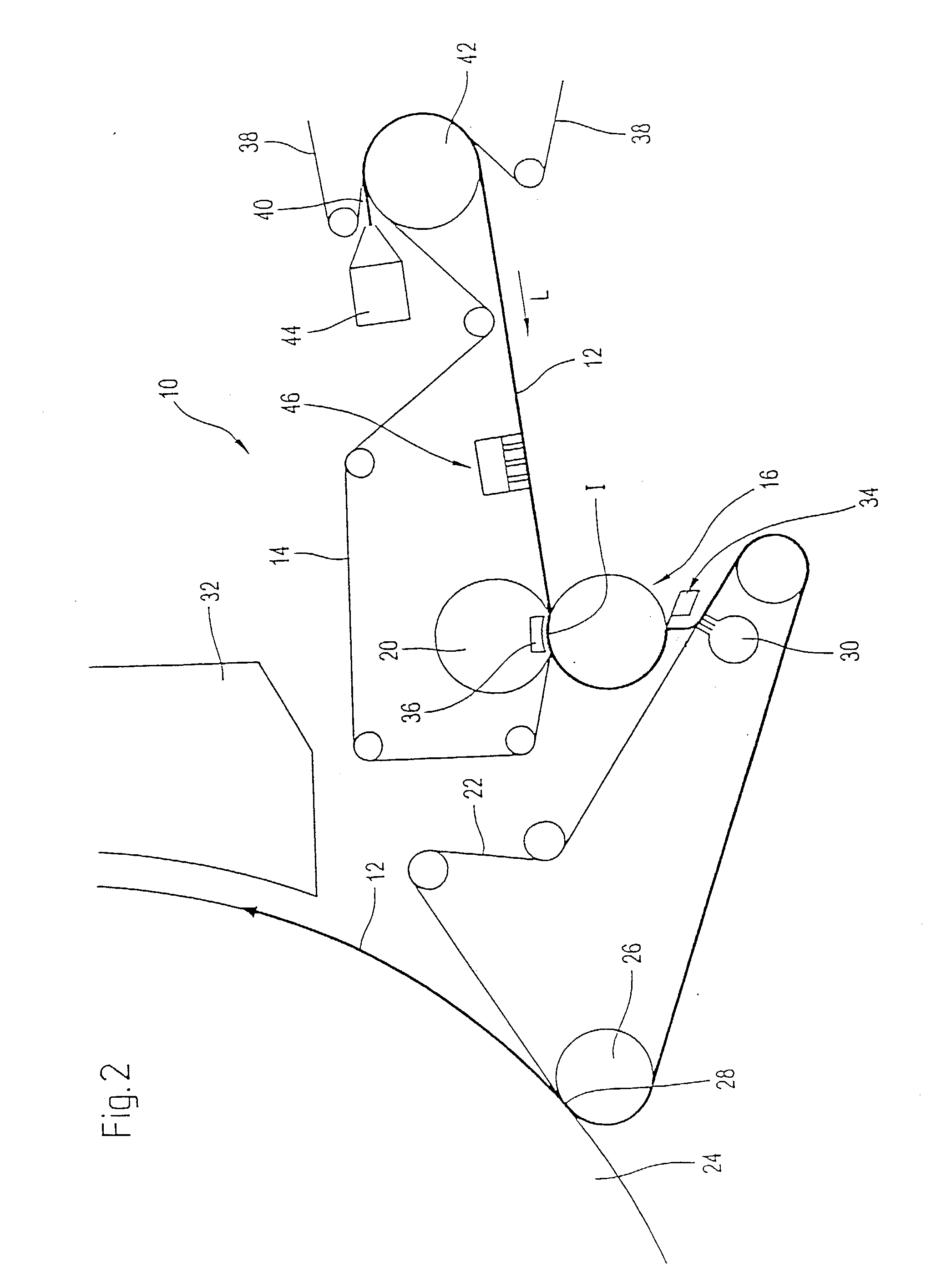 Process and apparatus for producing a fibrous web