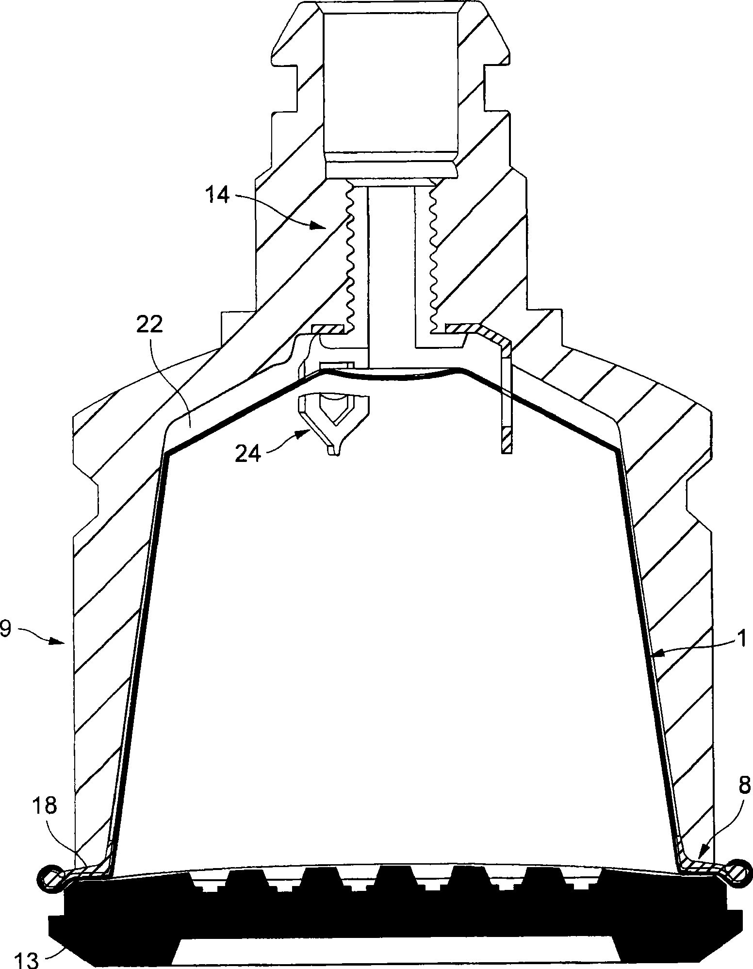 Capsule for preparing a beverage with a sealing member for water tightness attached thereto and method of producing the same