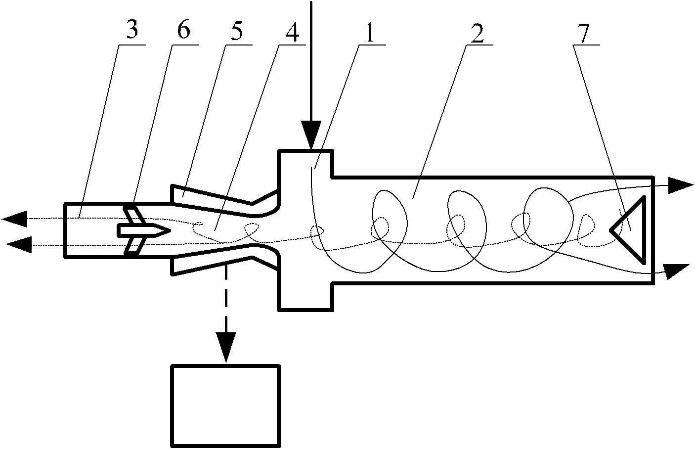 Natural gas separation device