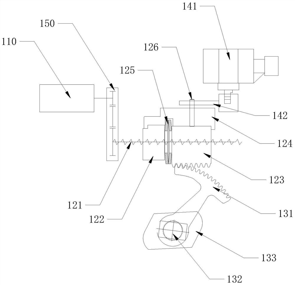 Brake gear shifting device based on motor driving and vehicle