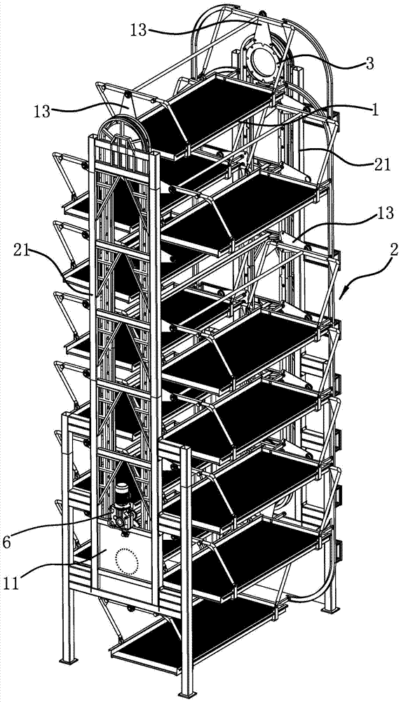 A three-dimensional parking garage