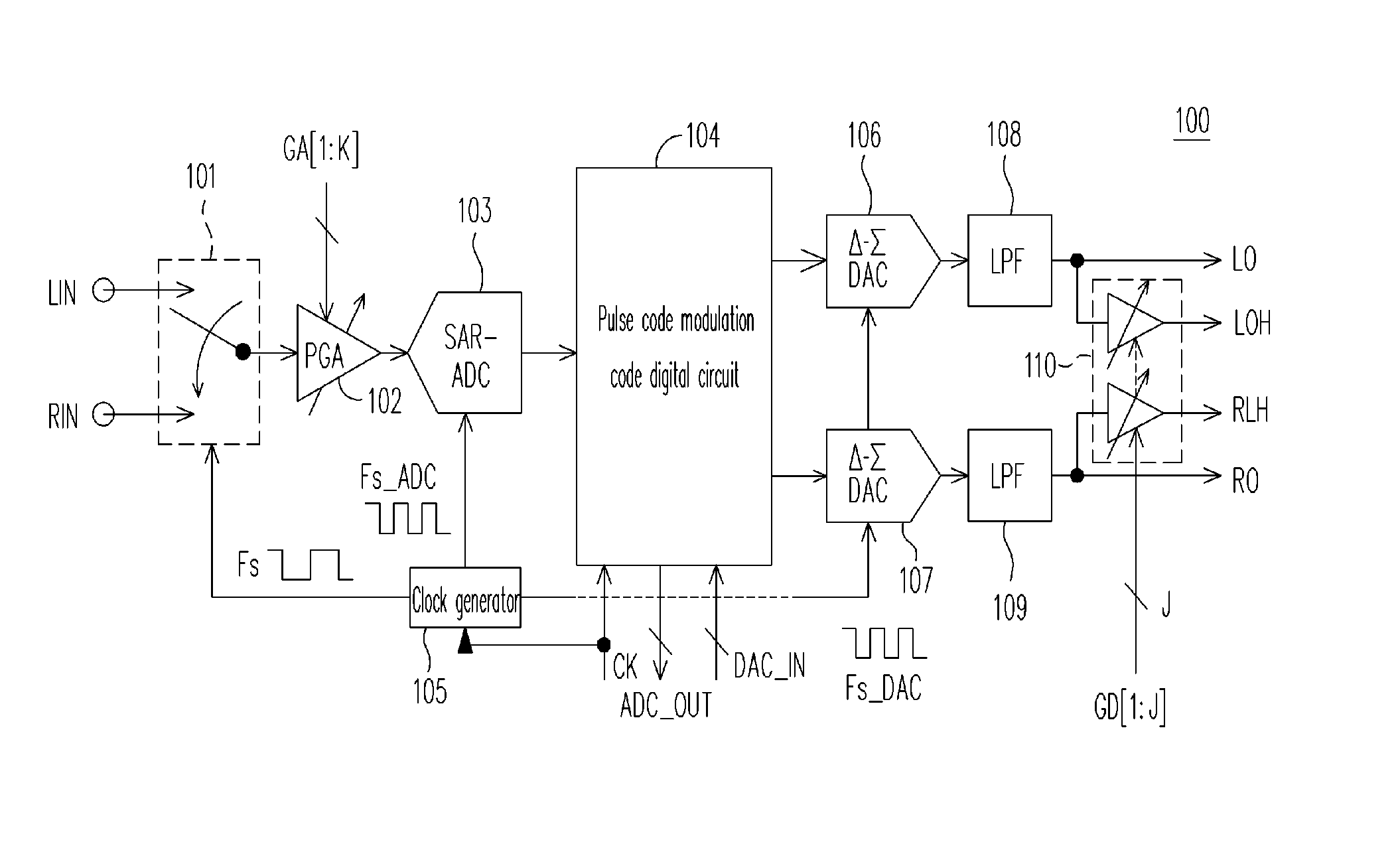 Voice-recording apparatus and voice-band audio codec