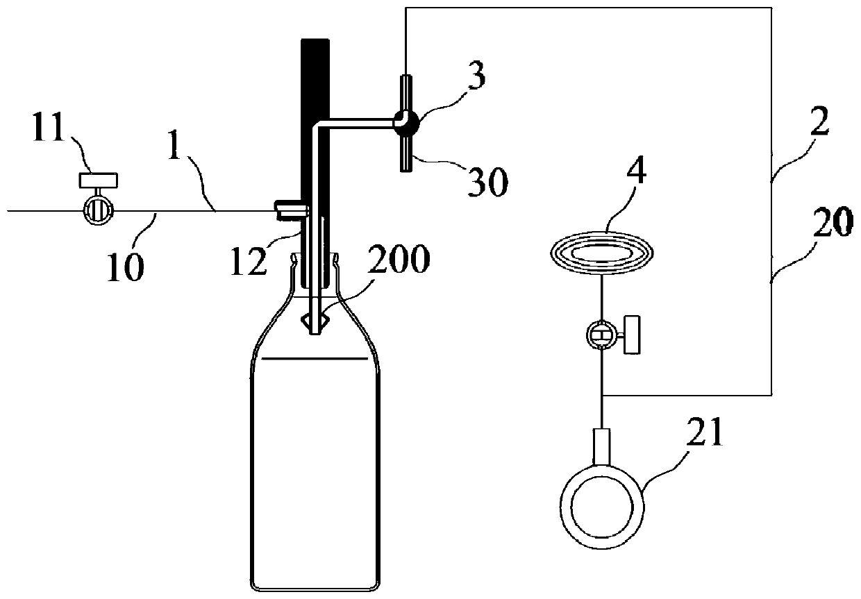 Negative pressure method non-contact liquid filling liquid level control method