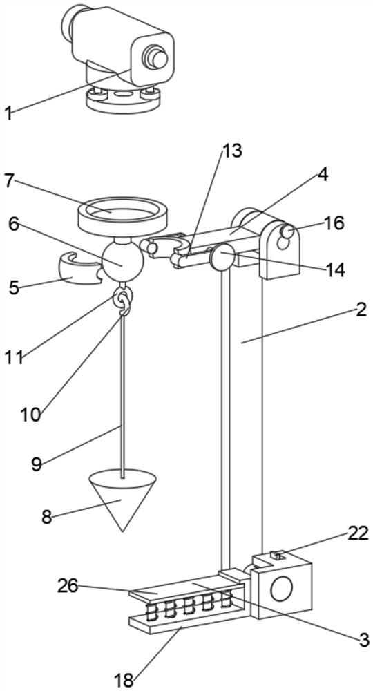 Surveying instrument positioning device convenient to adjust and used for building engineering surveying and mapping