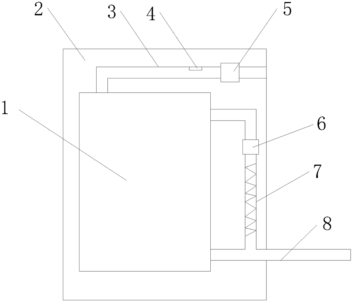 Direct discharging structure used for washing and drying integrated machine and drying control method for washing and drying integrated machine