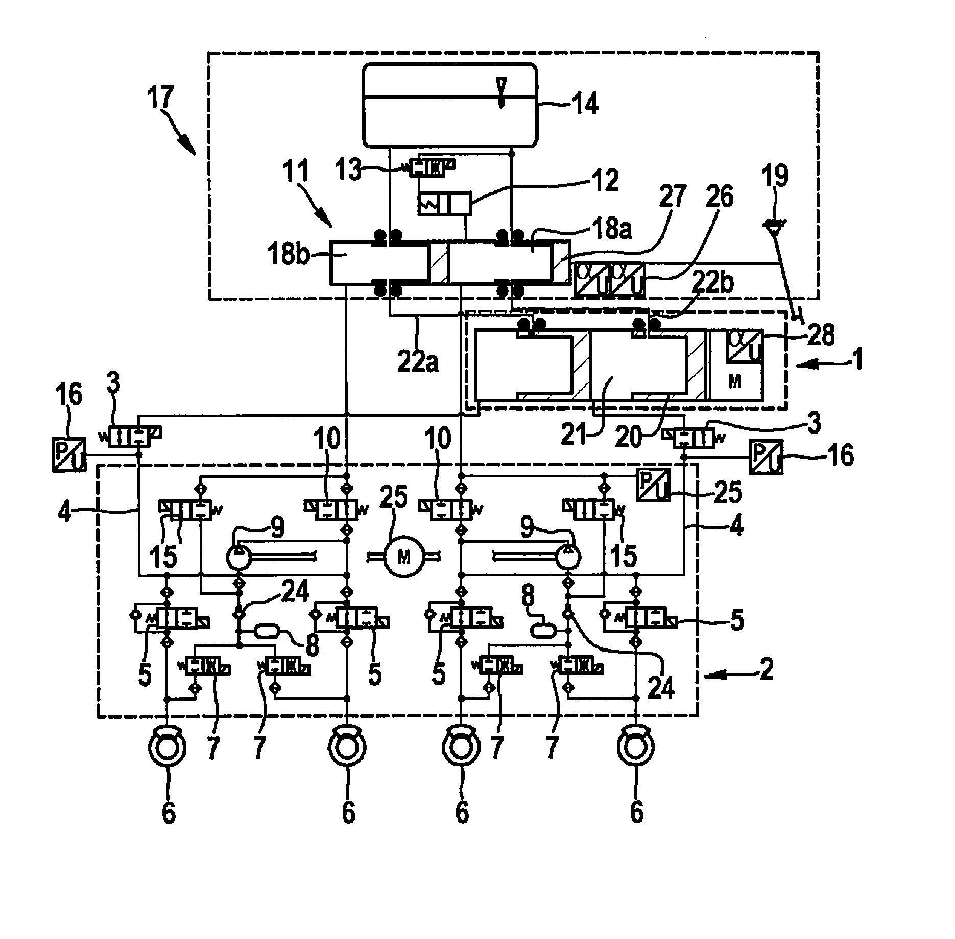 Hydraulic brake system and method for operating a hydraulic brake system