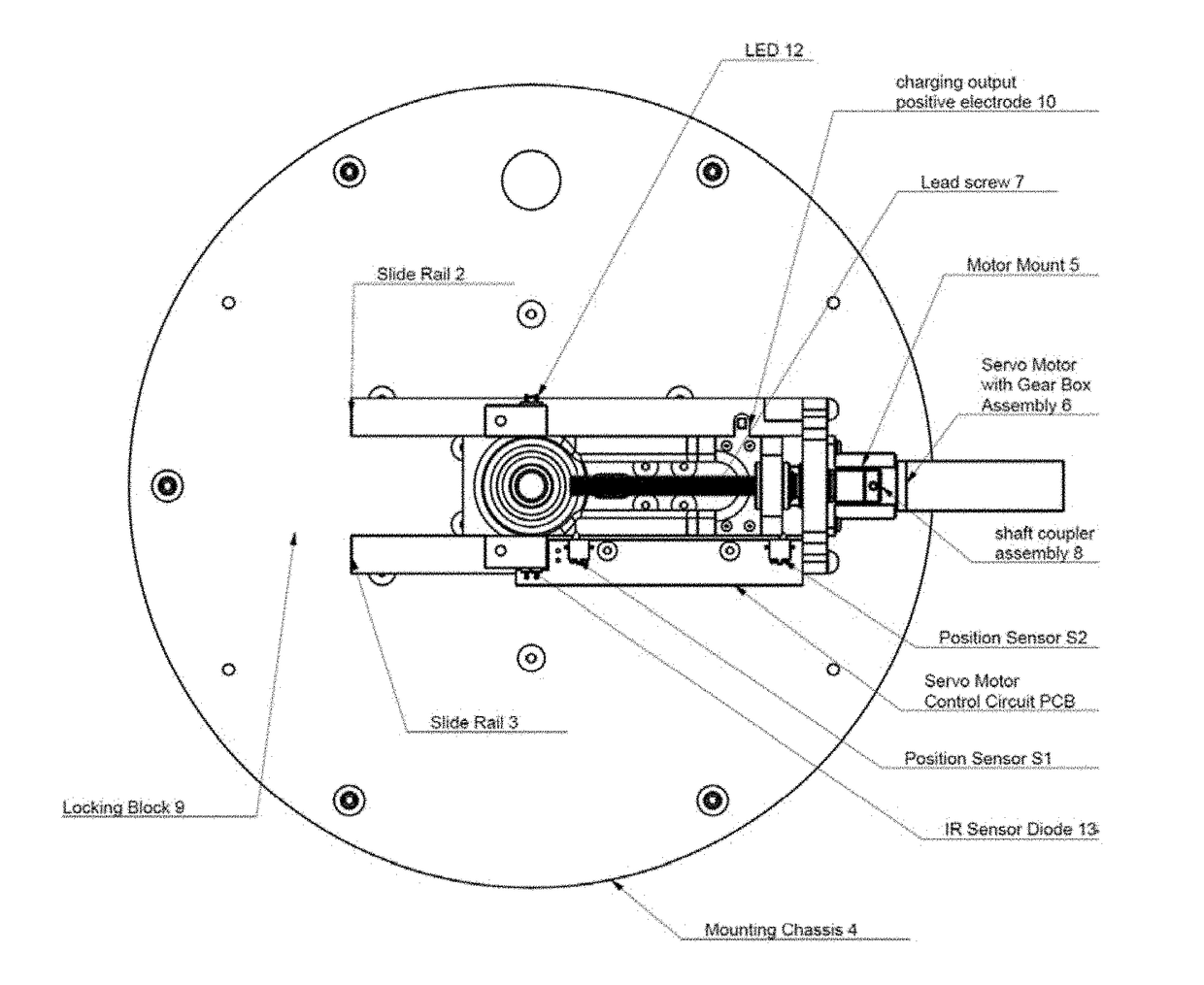 Cone Shaped Docking Mechanism Provides Rigid Connection Between 2 UAVs and Serves as Charging Port to Provide Real Time Charging Power in the air as well as Serves as Ground UAV Charging Stations