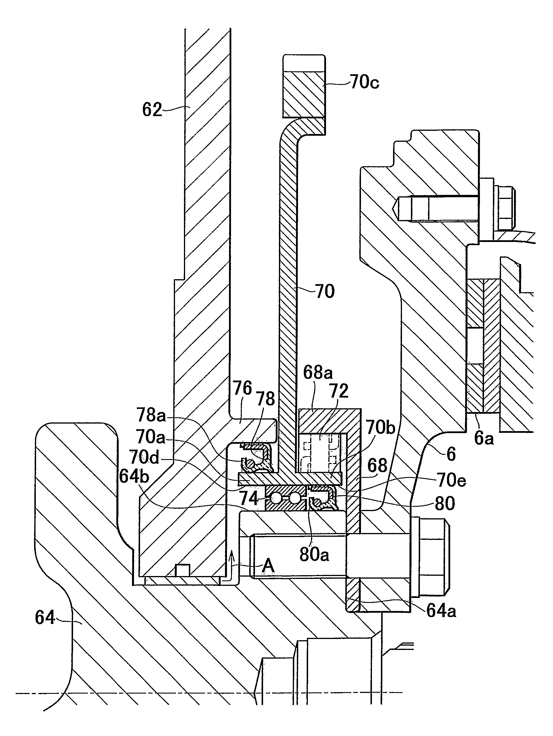 Startup torque transmitting mechanism of an internal combustion engine